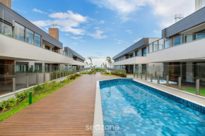 Lindo Apto Zen Pé na Areia com Jacuzzi em IBC0205